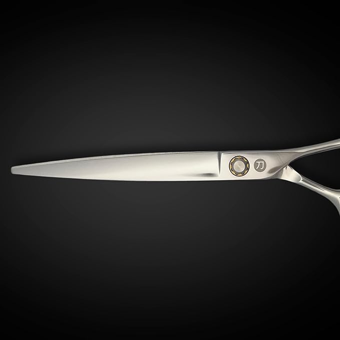 Hair Cutting Scissors for Professionals from Saki Shears - Cuts Wet and Dry Hair - Forged from Japanese 440C Stainless Steel - Sharp, Long Lasting Edge (Steel, 7 Inch Cutting, Right Hand)