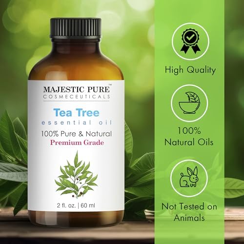 Majestic Pure Tea Tree Essential Oil for Diffuser - 2 Fl Oz