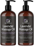 Lavender Sensual Massage Oil with Collagen and Stem Cells, Skin Tightening Therapy for Bum, Thighs, and Belly, Fast-Absorbing Cellulite Oil, 8 fl oz by M3 (Pack of 2)