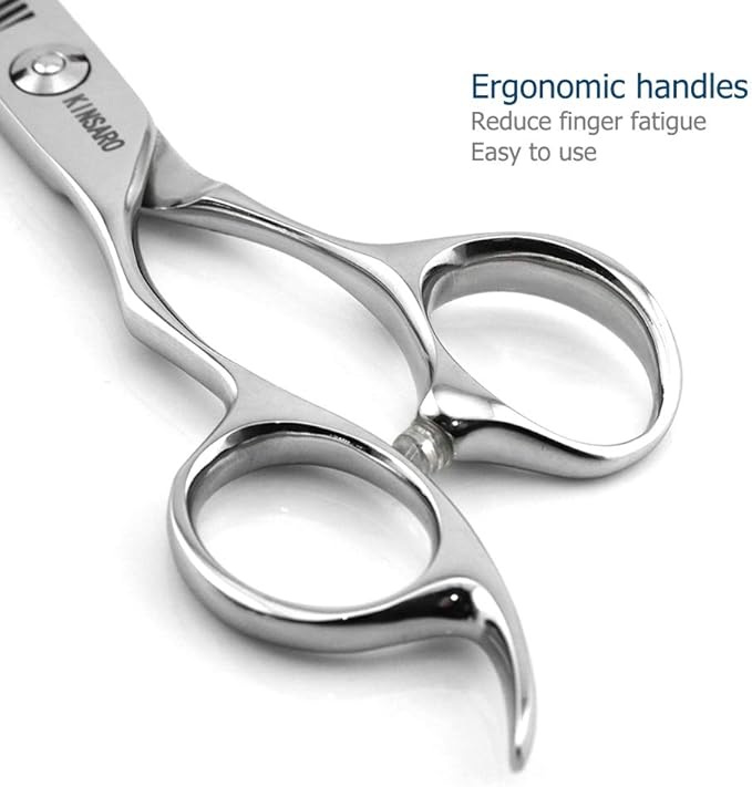 KINSARO Left Hand Hair Thinning Scissors 5.5 Inch, 440C, Texturizing Shears