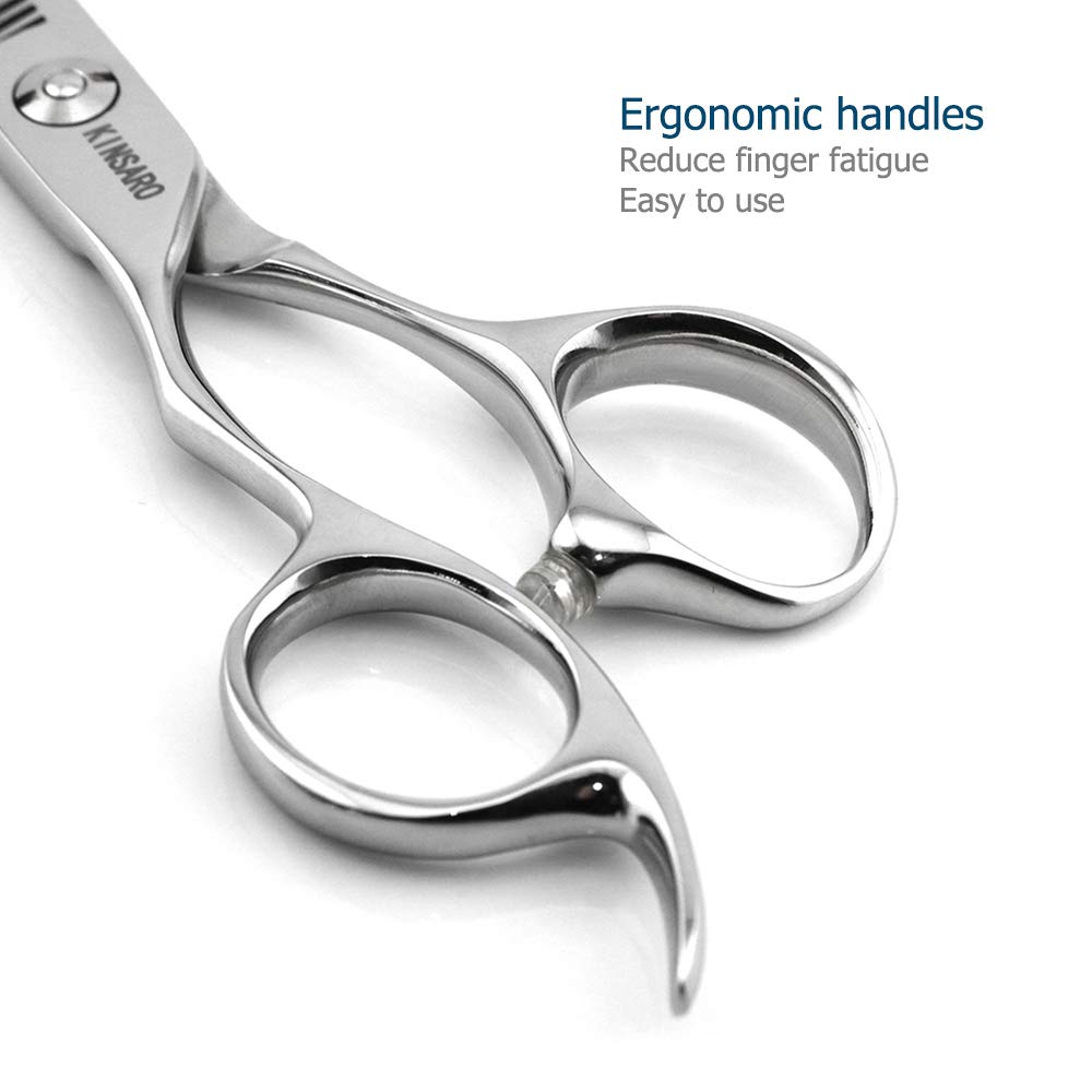 KINSARO Left Hand Hair Thinning Scissors 5.5 Inch, 440C, Texturizing Shears