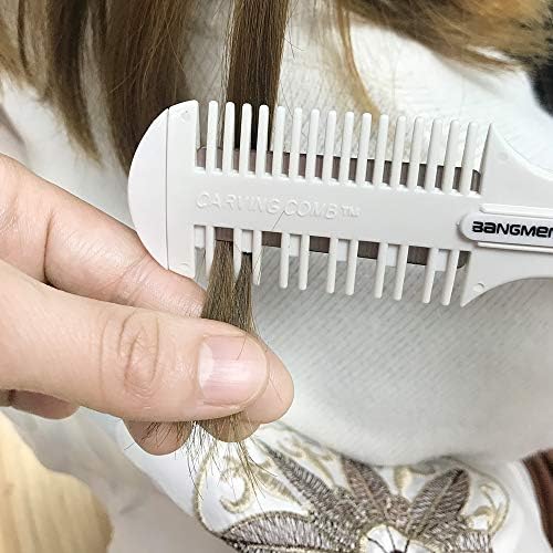 BANGMENG Hair Cutter Comb, Shaper Razor Comb, Split Ends Trimmer Styler, Double Edge Razor Blades for Thinning, Cutting and Styling, Extra 5 Blades Included