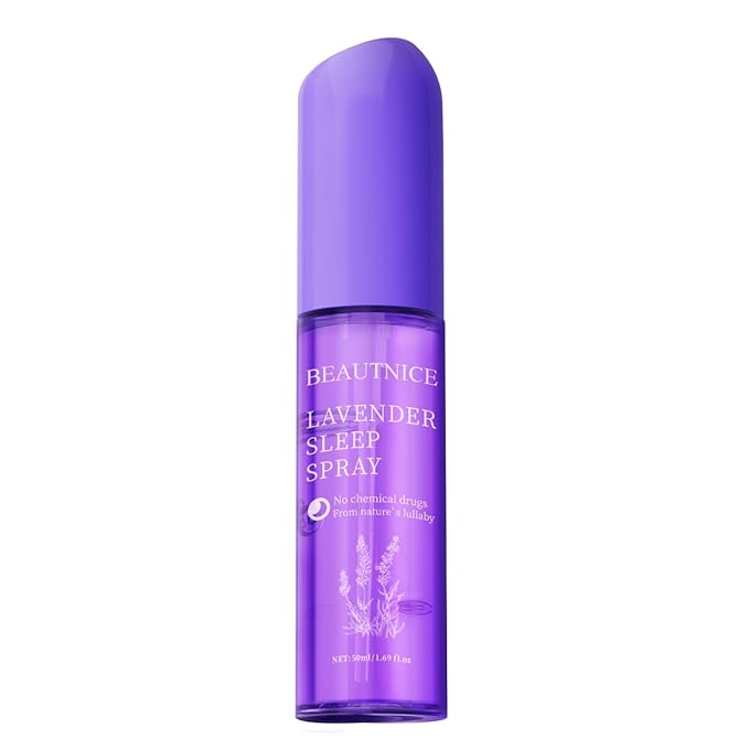 BEAUTNICE Lavender Restful Sleep Spray - Natural Chemical-Free Sleep Aid with Lavandula Angustifolia Flower Water | 50ml Calming Pillow Mist for Relaxation & Better Sleep