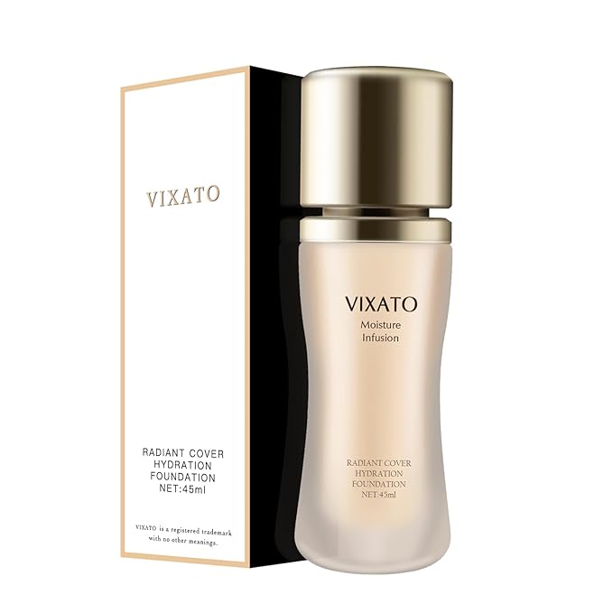 VIXATO Foundation Concealer, 2025 New Full Coverage Moisturizer Liquid Age-Defying Foundations, Hydration Natural Finish & Long Wea for All Skin Types (Bright, One SIze)