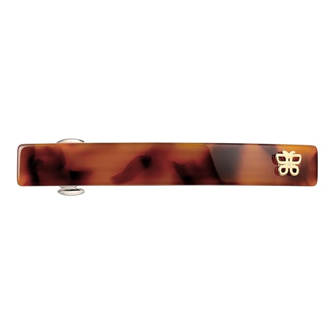 Classic Hair Barrette for Women, Tortoise French Hair clip, Tortoise, 3.4"