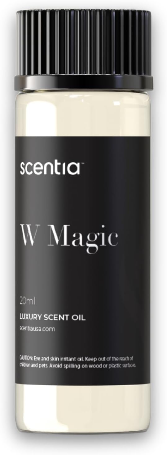 Scentia W Bliss (W Magic) Aromatherapy Oil for Diffuser – Hotel Scent Inspired by W Hotel – 20 mL – Bergamot, Lemongrass & Jasmine Natural Fragrance Oil for Waterless & Cold Air Diffusers, Made in USA