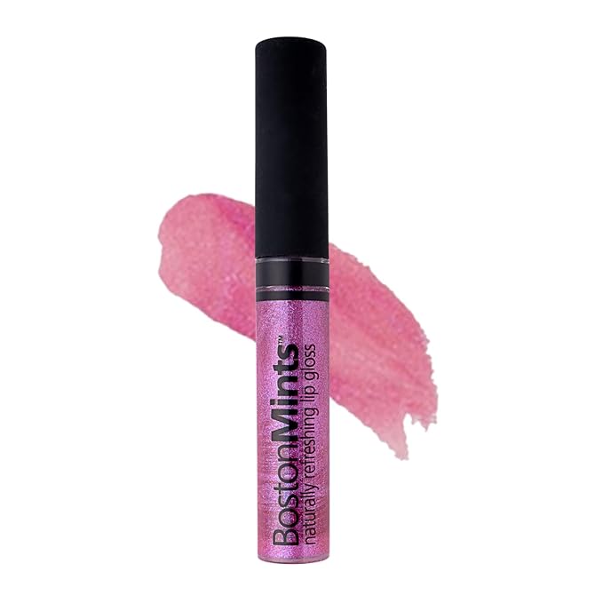 Boston Mints Back Bay Berry Lip Gloss (.25oz) Vegan, Gluten-Free, Cruelty-Free Formula With Aloe, Vitamins C & E, Spearmint Extract and a Sheer Shine Finish for Soft, Fuller-Looking, Hydrated Lips