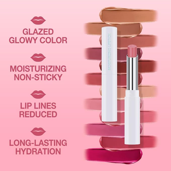 HHLTOH 1Pcs Tinted Lip Balm Moisturizing Lipstick – Waterproof Hydrating Matte Lip Balm for Women, Creamy Natural Color Stain for Dry Lips, Soft Matte Finish with Subtle Scent (#08 Alluring Pink)
