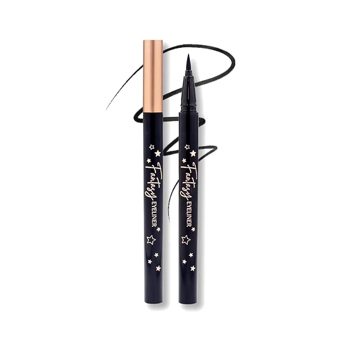 OZ LAB Beauty Fantasy Eyeliner Pen – Ultra-Fine Felt Tip, Waterproof & Smudge-Proof Liquid Eyeliner, 24H Long Wear, Jet Black, Quick-Drying, Cruelty-Free, 0.01 FL.OZ/0.4 ML
