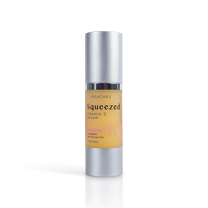 Peaches Skin Care Vitamin C Serum with Kakadu Plum and CoQ10, 1 fl oz