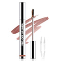 JUAAZIN Matte Lip Stain Peel Off Lip liner with Tweezer, Brown Peel Off Lip Stain, Long Lasting Waterproof Lipstick Lip Gloss Tattoo, Transfer-proof for All Skin Types, 02#