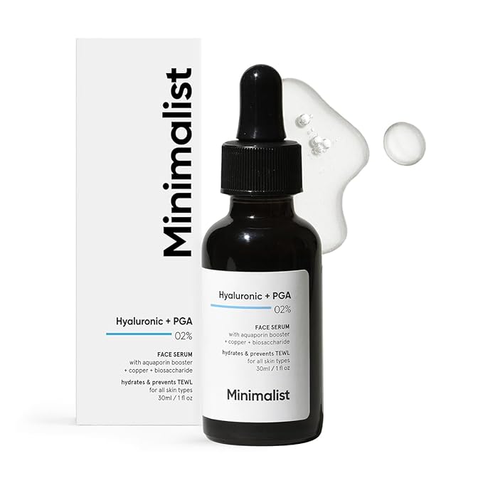 Minimalist Hyaluronic Acid Serum for Multi Depth Hydration, Glow & Lesser Fine Lines | For Plumper & Smoother Skin | For Women & Men | For all Skin Types | 1 Fl Oz / 30 ml