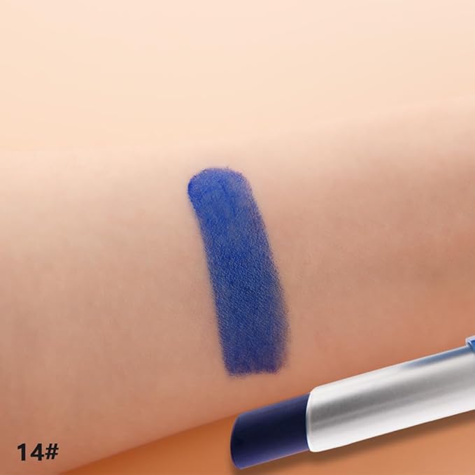 IATMOMOD Steel Blue Cream Matte Lipstick Stick 14#, Longwear Full Coverage Velvet Lip Color, Waterproof Multi-Use Lip & Cheek Makeup for Party & Daily Wear, Labial con color mate para uso diario