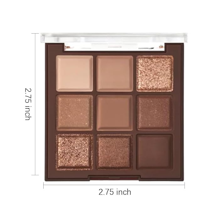 CAKAILA Brown Eyeshadow Palette-Neutral Nude Brown Smokey Eye Shadow Palette,Rose Gold Bronze Naked Cream Eyeshadow Palette Makeup,Natural Eyeshadow for Eyes Long Lasting Naturing-Looking