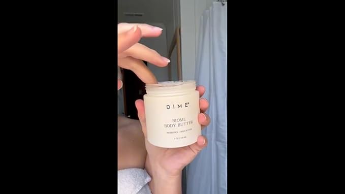 DIME Beauty Biome Body Butter - Probiotic Hydrating Body Cream for Dry Skin with Shea Butter, Squalane and Lactococcus Ferment, Non-Greasy Body Moisturizer, Vegan Cruelty-Free, 5 oz / 150 ml