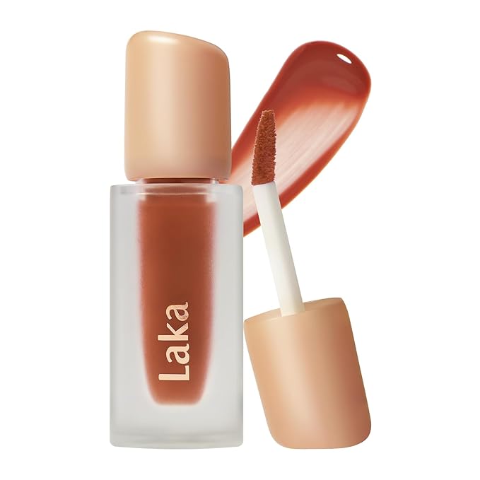Laka Fruity Glam Tint | Glowing Korean Lip Tint with Hydrating Lightweight Texture | Buildable Color, Non-Sticky High Shine Gloss | K-Beauty Korean Makeup | #117 Zetta, 0.15oz