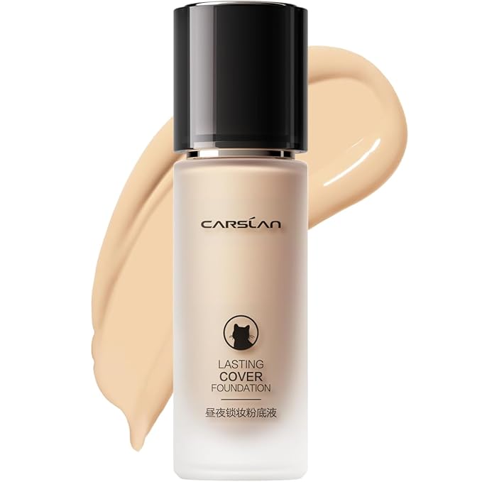 CARSLAN Lasting Cover Foundation for Full Coverage with 24H Matte Wear, P02
