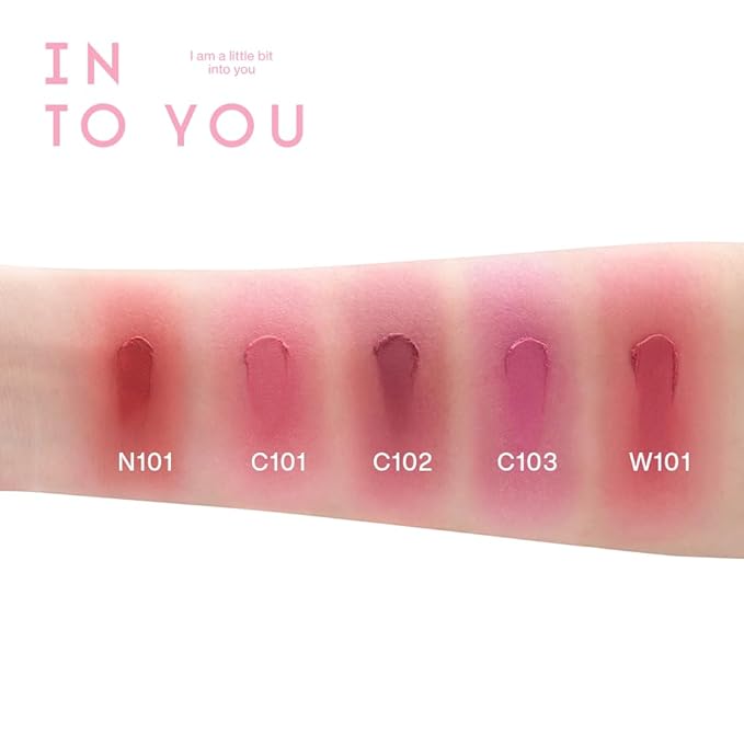 INTO YOU Airy Moisture Lipstick for Women, Long Lasting Matte Finish Lip Mud, High Pigment Color Lip Makeup, Hydrating Lightweight Mousse Texture for Women, C103 Taro Ice