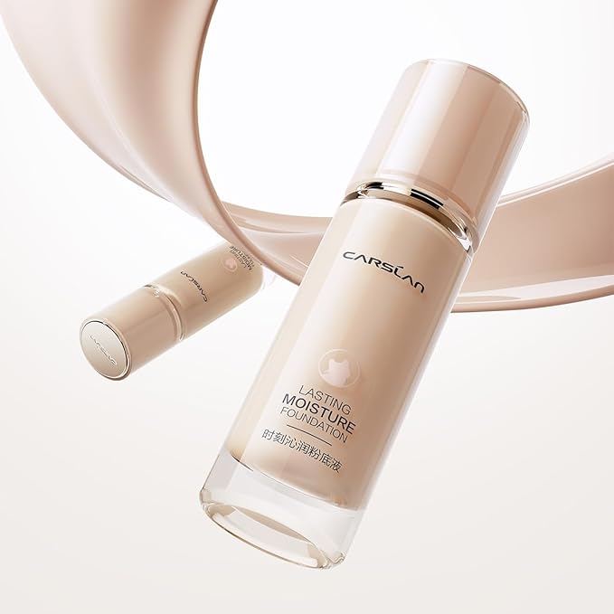 CARSLAN Lasting Moisture Foundation for Medium Coverage with Dewy Wear, W01