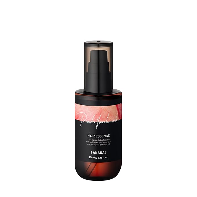 BANANAL 2-in-1 Hair Serum & Perfume Oil - Korean Hair Care, Moroccan Argan Oil & 12 Amino Acids for Dry Damaged Hair, Anti-Frizz Glass Hair Shine, Paraben-Free, Peach Floral Musk, 3.38 fl oz
