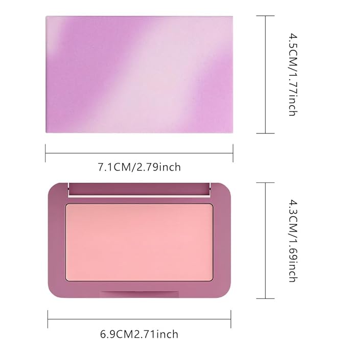 HHLTOH Pale Mauve Matte for Face Cheeks Blush,Natural Cream Blushes Makeup Palette, Light Monochrome Blush Creamy Powder Palette Makeup for Older Women, Blushes Eyeshadow Foundation for Every Day 06