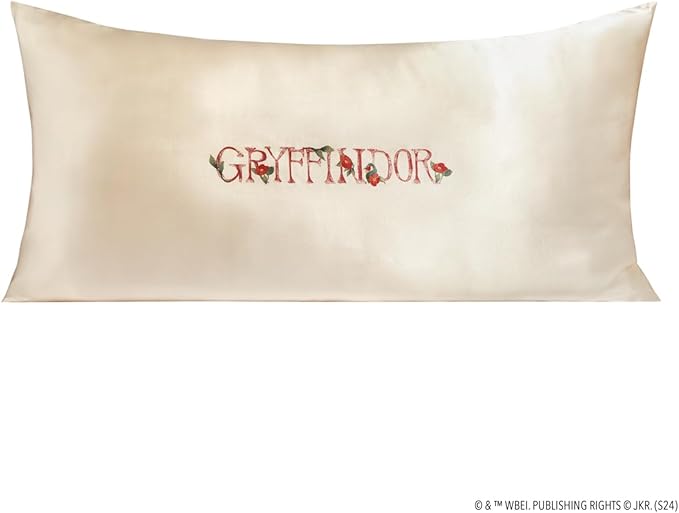 Kitsch & Harry Potter Satin Pillowcase W/Zipper - Size 19x36, Gryffindor