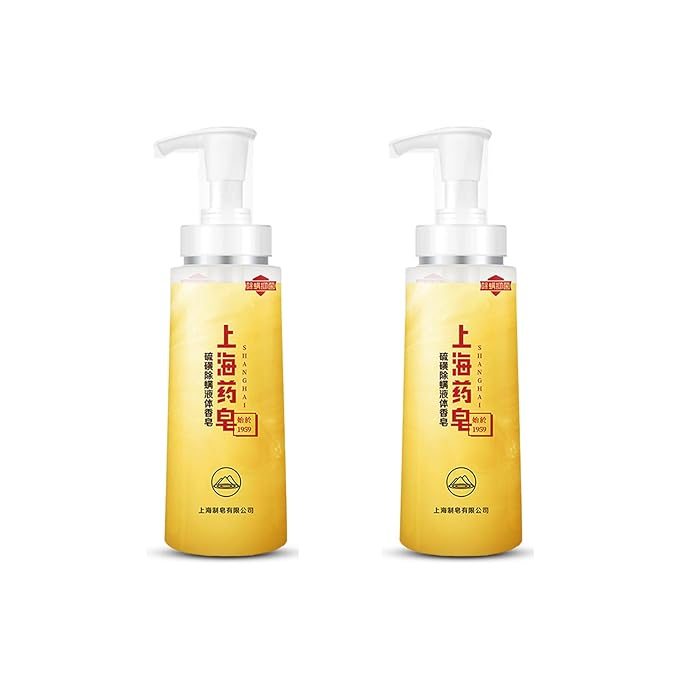 Bee & Flower Sulfur Soap Liquid Shampoo & Body Wash - Daily Head to Toe Skin Care Product for Men and Women - 10.8 Fl Oz - Pack of 2