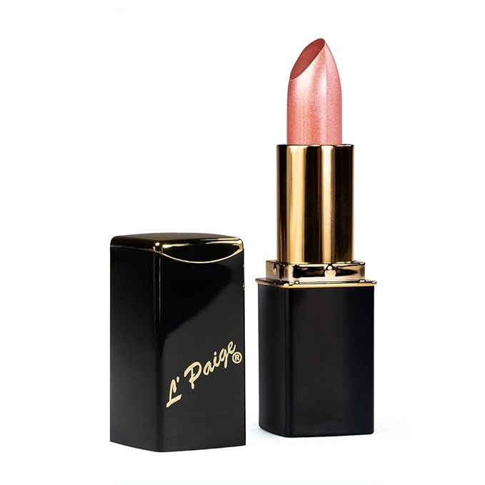 L’Paige Rosy Pearl Lipstick | Sheer Neutral Rose Lip Color | Aloe Vera Moisturizing Formula | Long-Lasting Hydrating Finish | Soft Silvery Pink Shade L56
