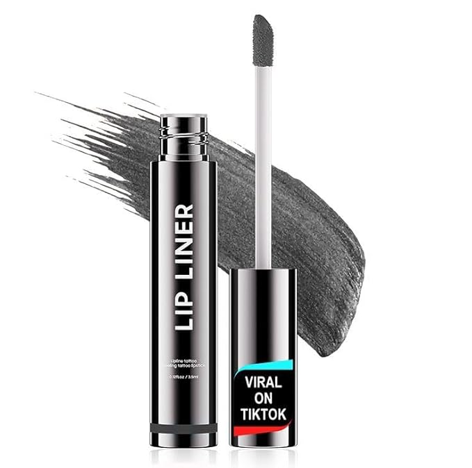 OETUIOW Lip Stain, Lip Gloss Lightweight Waterproof Stay on All Day, Smudge-proof Natural Finish, Vegan & Cruelty-Free, Stocking Stuffers for Teen Girls (Black)