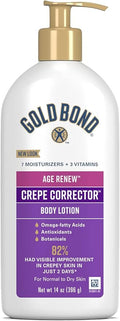 Gold Bond Age Renew Crepe Corrector Body Lotion, Replenishing & Smoothing Formula, Gold Bond Crepe Corrector Body Lotion, 14 oz