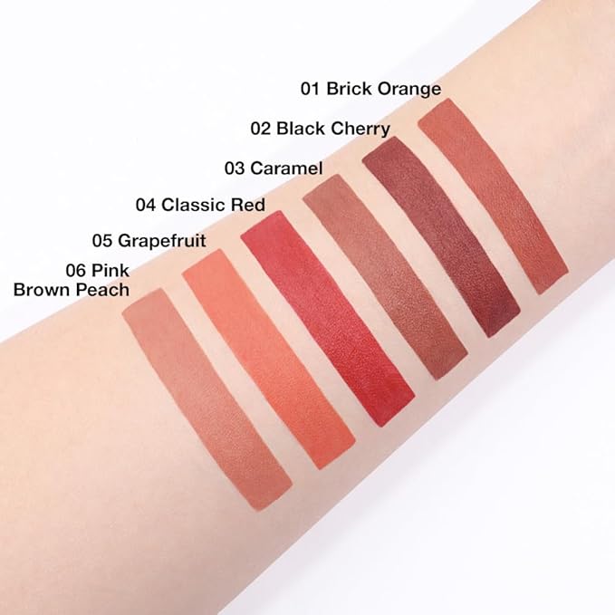 FeiCuiYun Retractable Lipliner Pencil Waterproof Makeup for Lip Liner and Eye Liner, Smooth and Creamy, Long Lasting Matte Finish, Vegan Beauty, Matte Velvet Pigmented Lip Liner (06#Peach Red, 1)