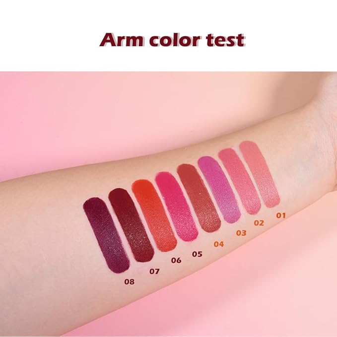 QIDSTERS 4Pcs Matte Lipstick Crayon Set for Women, Neutral Lip Stick Pencil 24 Hour Long Lasting Waterproof, Non-Drying Hydrating Formula Lip Gloss Makeup, Vegan & Cruelty-Free, 01