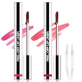 JUAAZIN 2Pcs Matte Lip Stain Peel Off Lip liner with Tweezer, Peel Off Lip Stain, Long Lasting Waterproof Lipstick Lip Gloss Tattoo, Transfer-proof for All Skin Types (00#+06#)