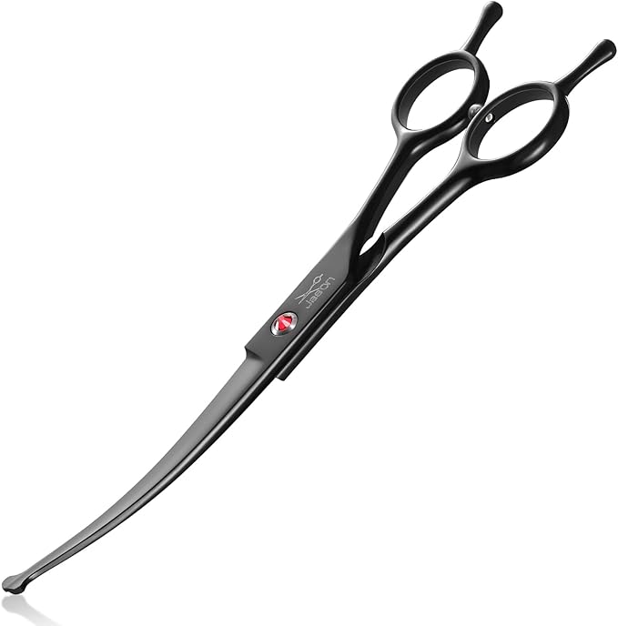 JASON Curved Dog Grooming Scissors - 7" Professional Round Tips Shears