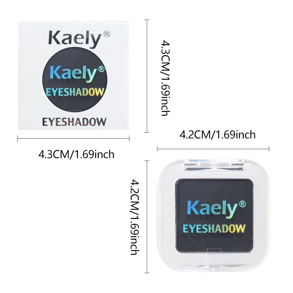 FeiCuiYun Matte Single Eye Shadow Palette Makeup, Matte Black Monochrome Eyeshadow For Older Women, Mini Pressed Monochrome Pigmented Waterproof Sombras Para Ojos,Vegan, Talc, Paraben&Cruelty Free, 07