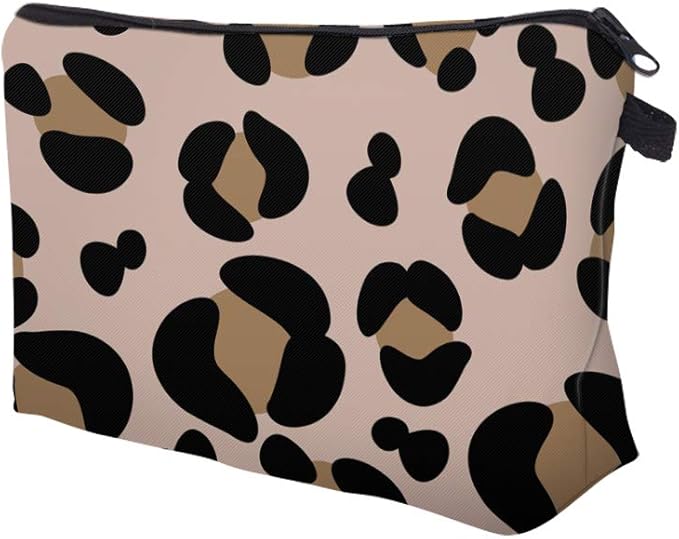 Aiphamy Cute Travel Makeup Bag Cosmetic Bag Small Pouch Gift for Women (Big Leopard)