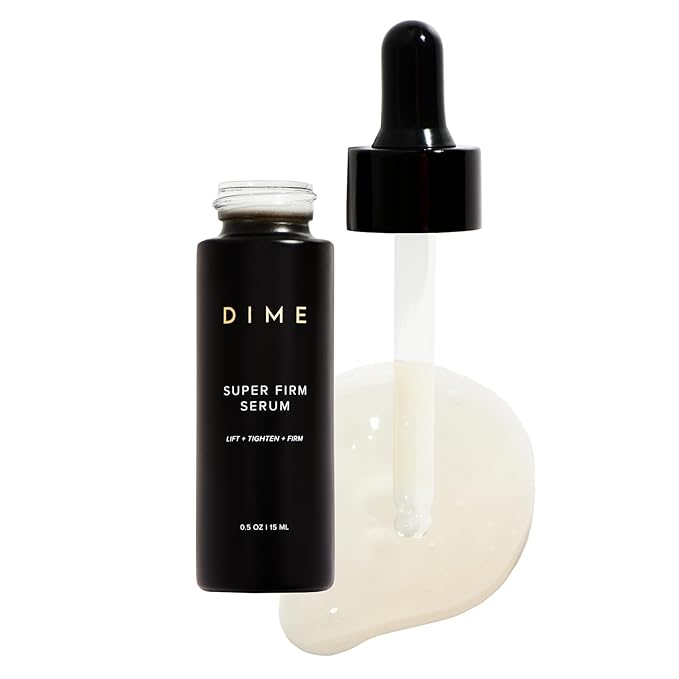 DIME Beauty Super Firm Serum - Targeted Wrinkle Spot Treatment with Multi-Peptide Blend, Red Algae & Niacinamide, Anti-Aging Firming Serum for Crow's Feet, Smile Lines & Forehead, 0.5 oz / 15 ml