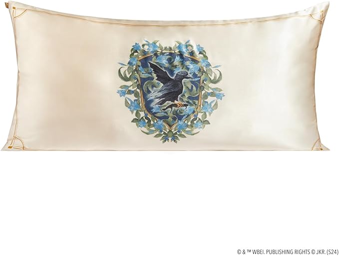 Kitsch & Harry Potter Satin Pillowcase W/Zipper - Size 19x36, Ravenclaw