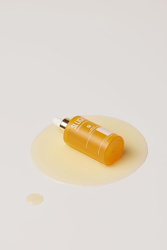 SLLIGHT Chamomile Poreless Essence (1.69 fl oz, 50ml) | Lightweight Serum with Vitamin C | Glow Serum for Uneven-Looking Skin | Korean Skincare