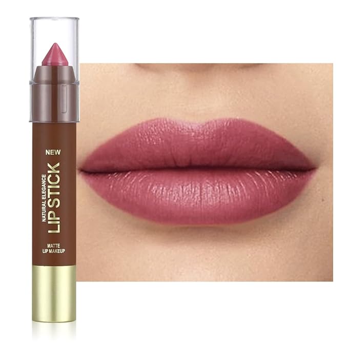 QIDSTERS Matte Lipstick Crayon Set for Women, Mauve 24 Hour Lipstick Lip Liner Pencil, Neutral Lip Stick Lipliner Long Lasting Waterproof Smudge Proof, Vegan & Cruelty-Free, 05