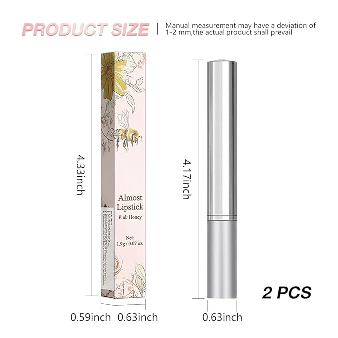 FeiCuiYun 2Pcs Pink Honey Tinted Lip Balm Lip Gloss Lipstick, Sheer Hydrating Lip Gloss Tint, Moisturizing Lip Color for All Skin Tones, Nourishing Lip Balm with a Hint of Natural Black Cherry Tint