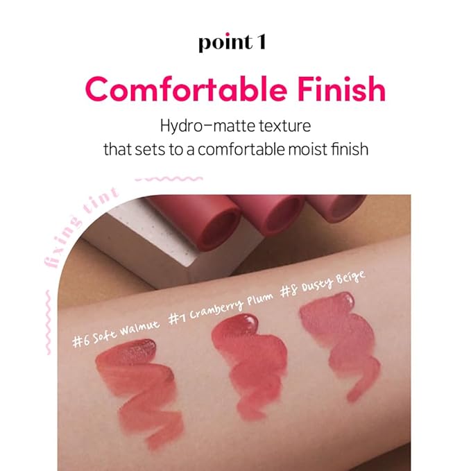 ETUDE Fixing Tint #17 Berry Red (4g) | Long Lasting High Pigmented Liquid Lipstick | Waterproof Lightweight Matte Finish Lip Stain | Full Coverage | Korean Makeup, Kbeauty