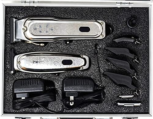 XPERSIS PRO Cordless Hair Clipper + Hair Trimmer for Mens and Barbers +Shaver with Sharp Blades, Cord/Cordless Electric Razor for Mens Silver