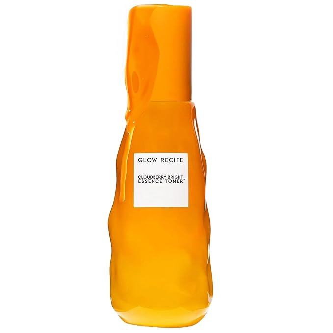 Glow Recipe Cloudberry Brightening Essence Toner, Korean Brightening Essence, Hydrating Rice Water + 5% Glycerin, CoQ10, Vitamin C & E, Barrier Support, Even Tone (75ml)