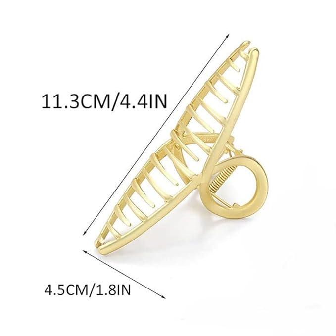DOBIHMAX 2 Pack Large Metal Hair Claw Clips with Pearls 4.3 Inch - Gold Hair Accessories for Women's Thick Hair Styling, Strong Hold, and Fashion
