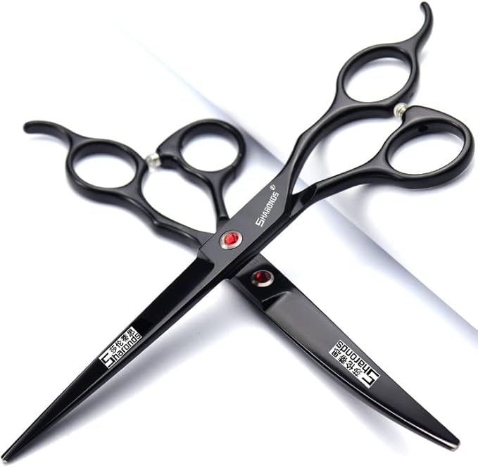 SHARONDS 6/7 Inch Professional 440C Hair Cutting Scissor Salon (7 in 3pc)