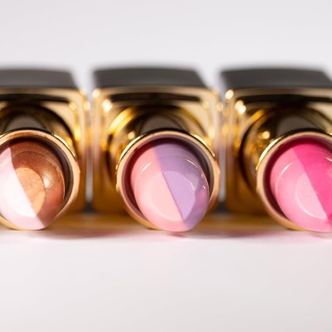 L'Paige Split-Stick Lipstick – Pink/Orchid, Dual-Sided Aloe Vera-Based Hydrating Creamy Formula, Long-Lasting Smooth Wear, Buildable Color with Soft Vibrant Finish for Daily Use, Shade L08