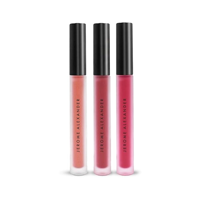 Jerome Alexander 24 & More Lipstick, 3-Pack - Pomegranate, Plum, Caramel
