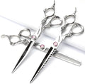5.5/6 /7 Inch Purple Dragon Knight Professional Japanese Hair Scissors Barber Scissors Set (7 inch 3pc)