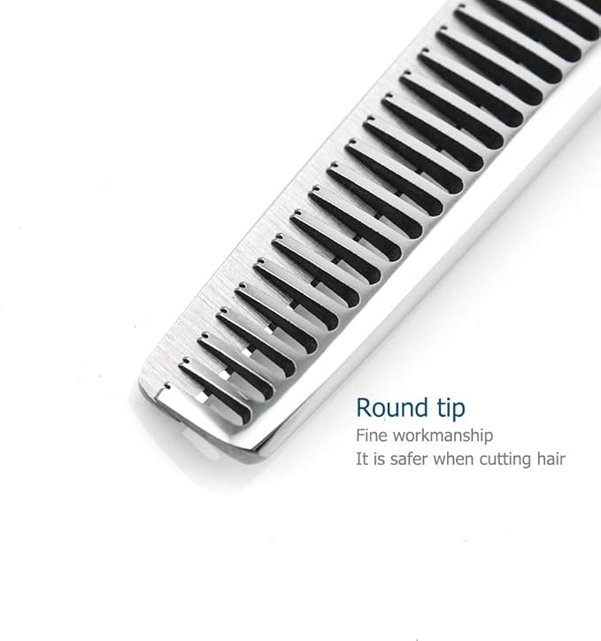 5.5" Barber Hair Thinning Scissors 440C Professional Thinning Shears Barber Shears 28 Teeth Convex Edge KINSARO for Hairdresser Barbershop or Home Use